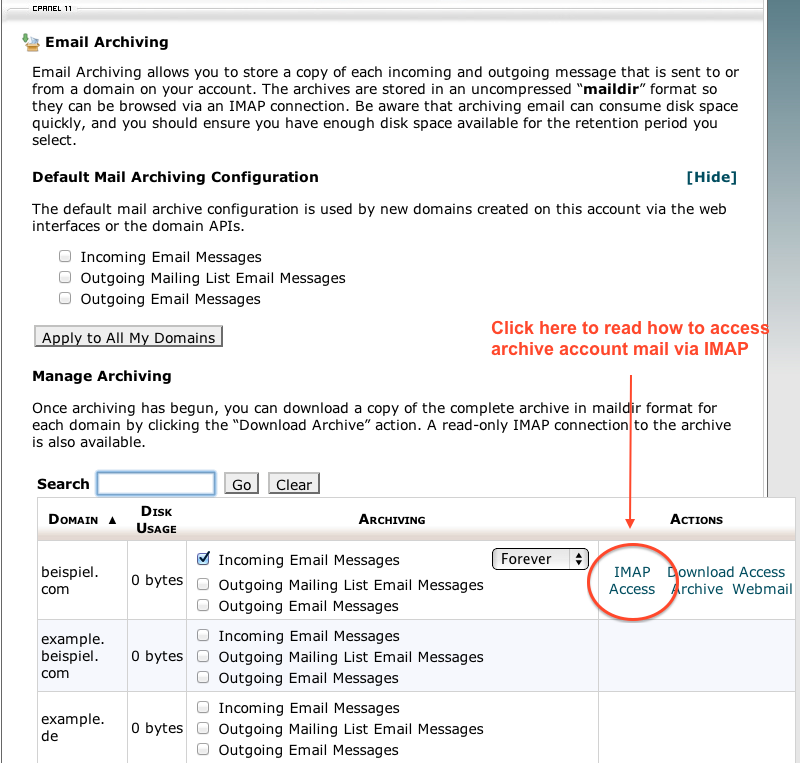 CPanel IMAP Access instruction Link.png